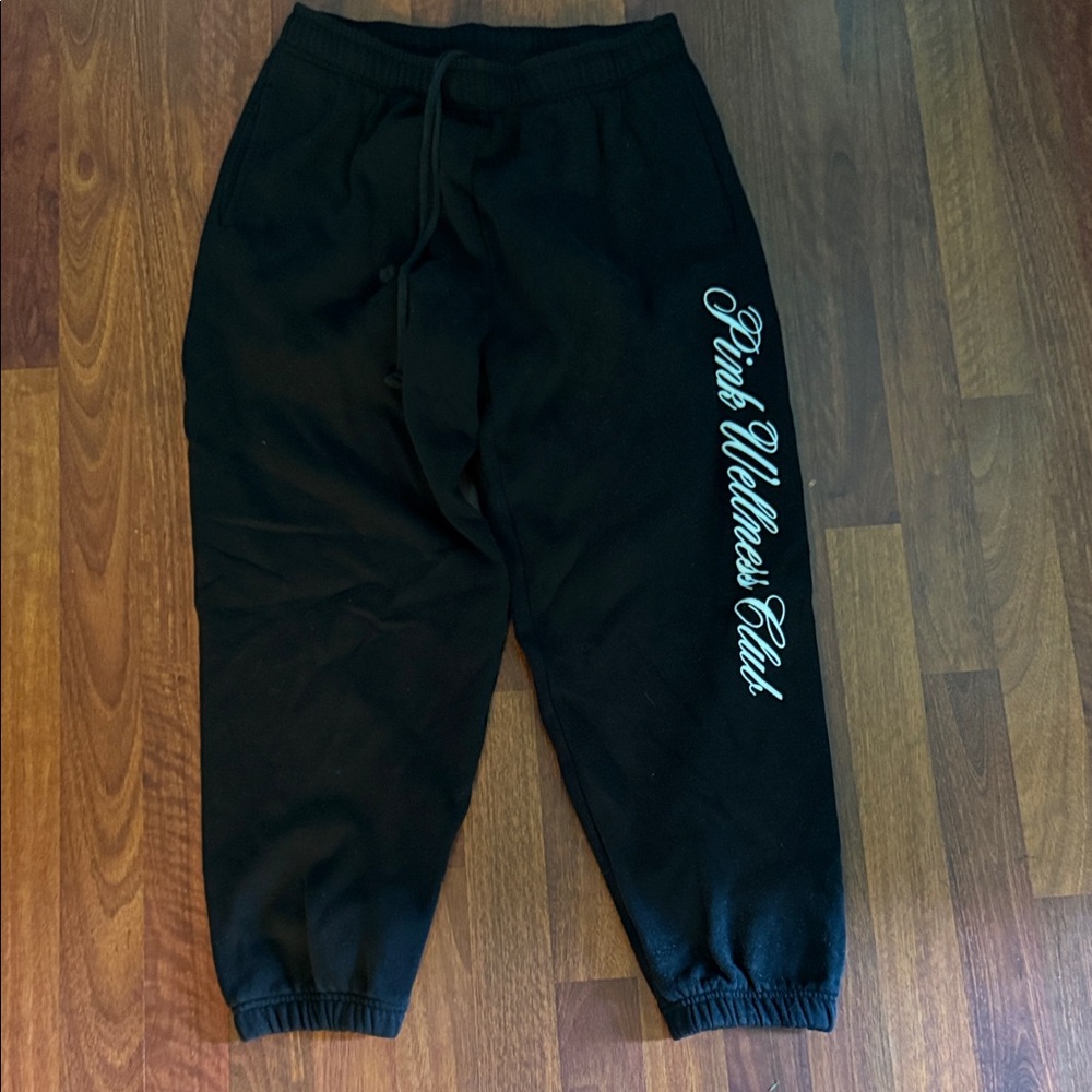 Excellent VS Pink Black Sweatpants - Medium